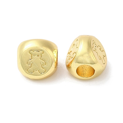 Eco-Friendly Rack Plating Brass European Beads KK-F854-01G-04-1