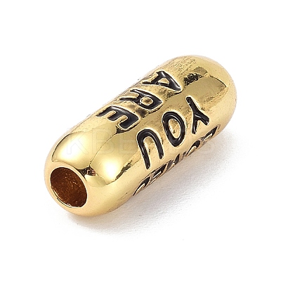 Eco-Friendly Brass Enamel Beads KK-C220-06G-11-1
