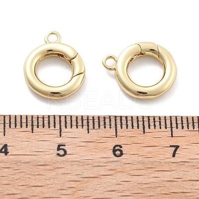 Rack Plating Brass Spring Gate Rings LS-KK-H449-58G-01-NR-1