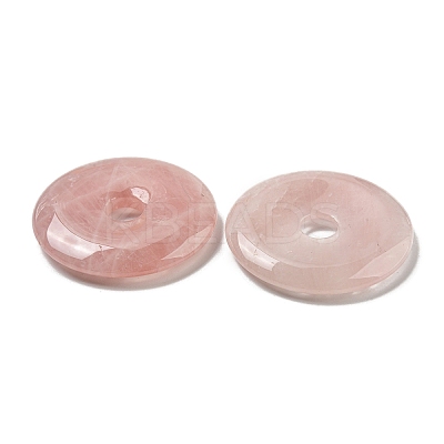 Natural Rose Quartz Pendants G-P532-01A-01-1