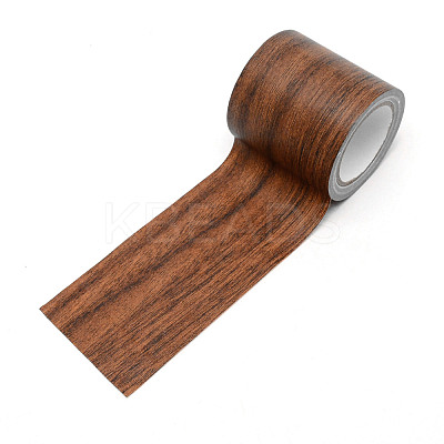 Non-woven Fabrics Imitation Wood Grain Adhesive Tape DIY-WH0001-70C-1