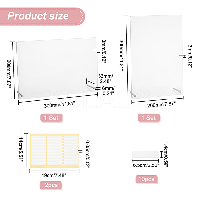 2 Sets 2 Style Assembled Acrylic Nail Art Display Rack ODIS-PH0001-65-1