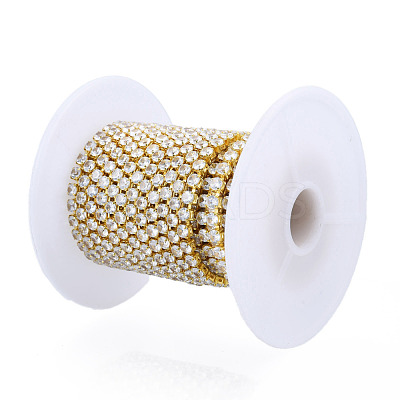 Flat Round Cubic Zirconia Strass Chains CHC-N020-09-1