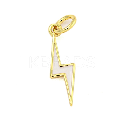 Rack Plating Brass Enamel Pendants KK-U021-16A-G-1