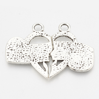 Tibetan Style Alloy Split Pendants TIBE-N001-02AS-LF-1