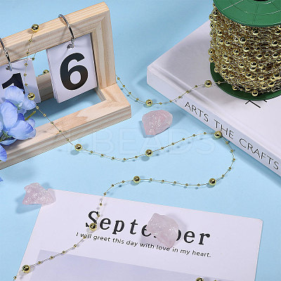 Plastic Imitation Pearl Beaded Chains KY-WH0051-25B-1