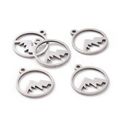 Non-Tarnish 201 Stainless Steel Laser Cut Pendants X-STAS-S105-T901-1S-1