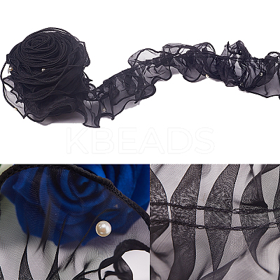 5 Yards Pleated Organza Ribbon OCOR-GF0002-33B-1