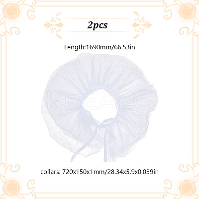 Detachable Fibre Lady's Embroidered Collars AJEW-WH0248-632A-1