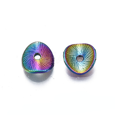 Rack Plating Rainbow Color Alloy Beads PALLOY-S180-352-1