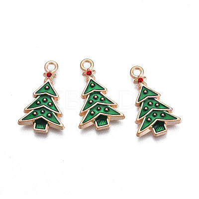 Christmas Alloy Enamel Pendants X-ENAM-Q442-65-1