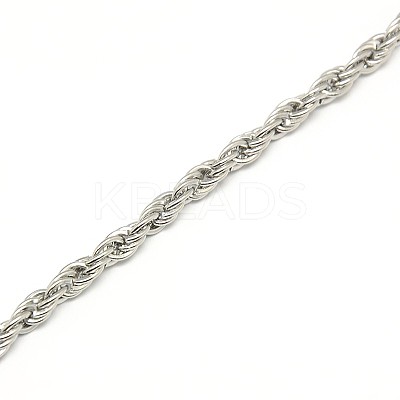 Fashionable 304 Stainless Steel Rope Chain Necklace Making STAS-A028-N052-1