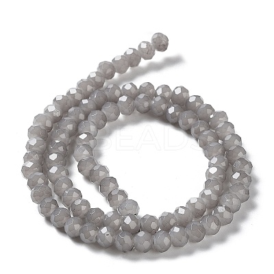 Baking Paint Imitation Jade Glass Bead Strands DGLA-A034-J6MM-A43-1