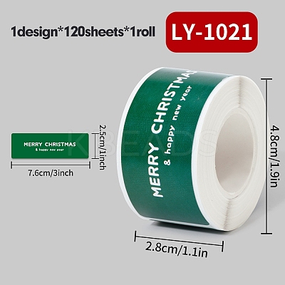 120 Christmas Theme Roll Stickers DIY-M070-06A-1