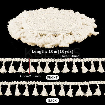 Cotton Fringe Lace Trim Ribbon OCOR-WH0105-008A-1