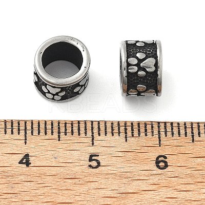 304 Stainless Steel European Beads STAS-V008-40AS-1