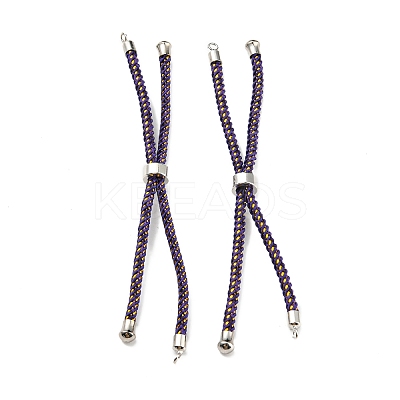 Adjustable Nylon Cord Slider Bracelet Making MAK-F026-A11-P-1