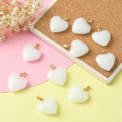 Imitation Jade Glass Pendants GLAA-YW0003-01B-1