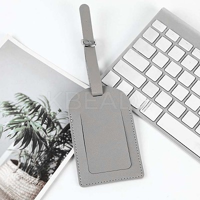 CutHollow 4Pcs PU Leather Luggage Tag OFST-CL0001-01A-01-1