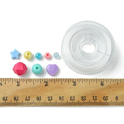 DIY Acrylic Beaded Stretch Bracelets Jewelry Kit DIY-FS0005-71-1