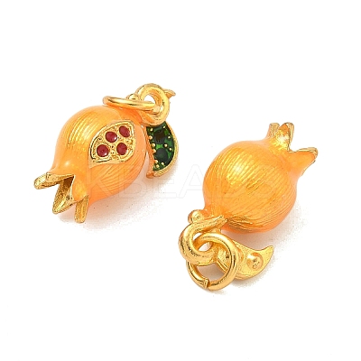 Alloy Enamel Fruit Pendants ENAM-B037-11G-02-1