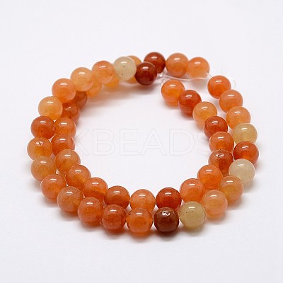 Natural Red Aventurine Bead Strands X-G-P257-02-6mm-1