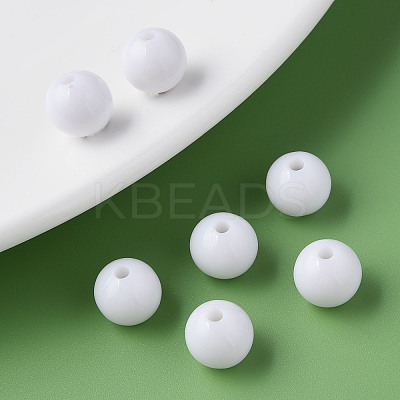 Opaque Acrylic Beads X-MACR-S370-C10mm-01-1