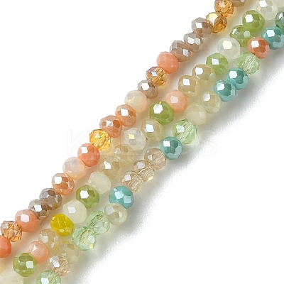 1 Strand Electroplate Glass Beads Strands GLAA-YW0004-49A-1