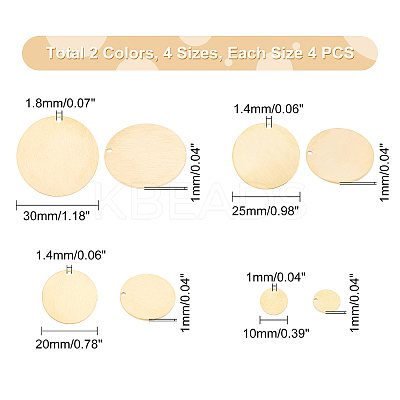 16Pcs 8 Style 304 Stainless Steel Pendants STAS-DC0002-07-1