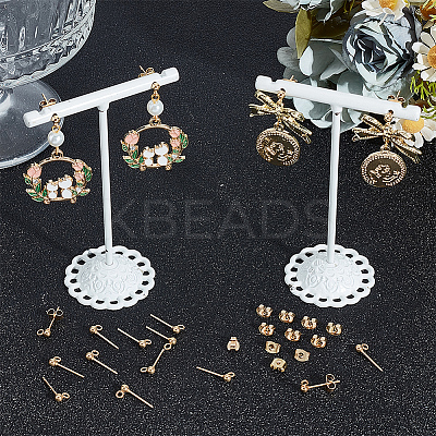 50Pcs 304 Stainless Steel Round Ball Post Stud Earring Findings STAS-BBC0004-78-1