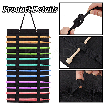 Soft Felt & Wood Wall-Mounted Display Bags ODIS-WH0330-001B-1