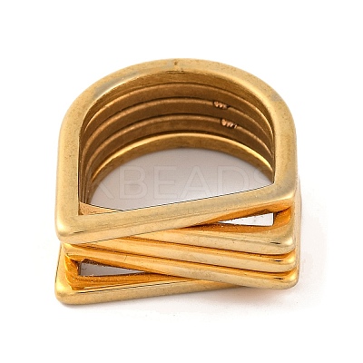 Ion Plating(IP) 304 Stainless Steel Multi-layer Arch Finger Rings for Women RJEW-S414-51B-G-1