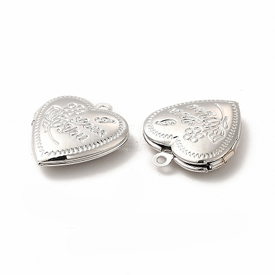 Brass Locket Pendants ZIRC-M120-01P-1