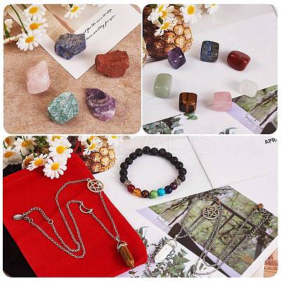 DIY Chakra Gemstone Bracelet Necklace Making Kit DIY-SZ0008-04-1