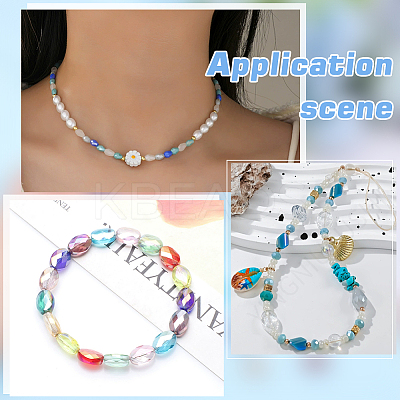 100Pcs 10 Colors Transparent Electroplate Glass Beads Strands EGLA-PH0001-70-1