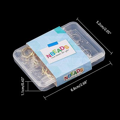 Brass Huggie Hoop Earring Findings KK-NB0002-27-1