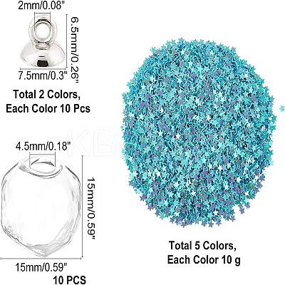 DIY Glass Pendant Making Kits DIY-CA0001-38-1