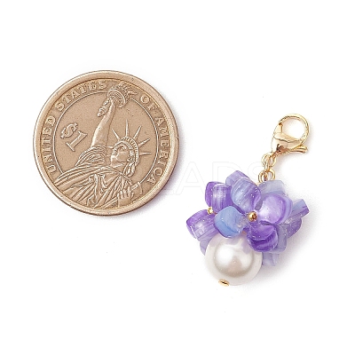 Shell Pearl Pendant Decoration HJEW-TA00328-1