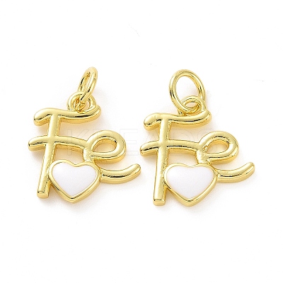 Rack Plating Brass Enamel Charms KK-C008-18G-05-1
