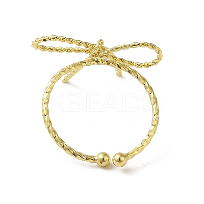 Brass Cuff Rings for Women RJEW-D026-01G-1