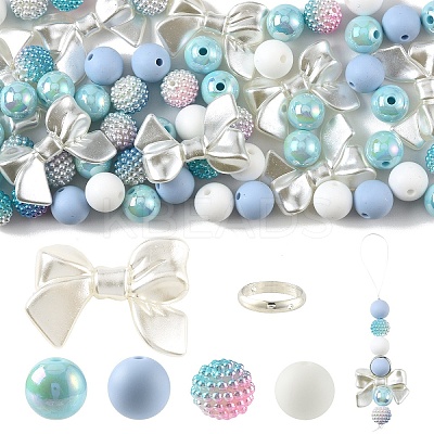 40Pcs 2 Styles Imitation Pearl Acrylic Beads OACR-YW0004-21-1