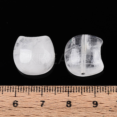 Natural Quartz Crystal Cat Head Shape Beads G-T144-05E-1