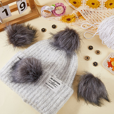 Faux Fox Fur Soft Pompom Ball DIY-WH20002-620A-05-1