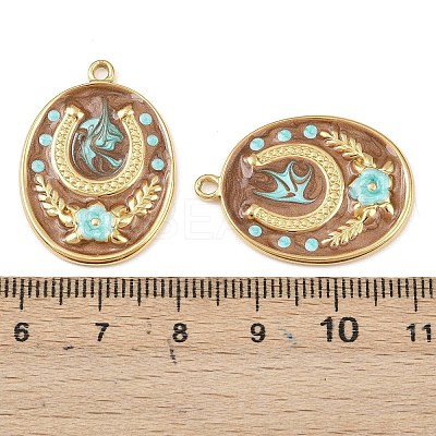 304 Stainless Steel Enamel Pendants STAS-C158-04G-03-1
