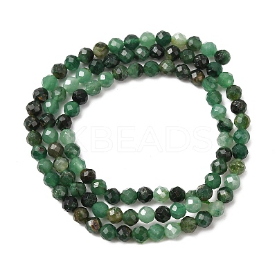 Natural Fuchsite Beads Strands G-B190-B02-4mm-1