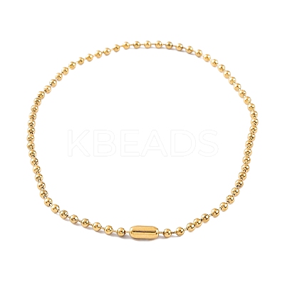 Ion Plating(IP) 304 Stainless Steel Ball Chain Necklaces for Women NJEW-G135-01D-G-1