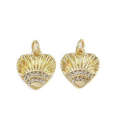 Brass Micro Pave Cubic Zirconia Pendants ZIRC-I367-04G-05-1