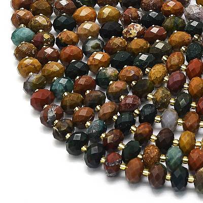 Natural Ocean Jasper Beads Strands G-P573-A24-01-1