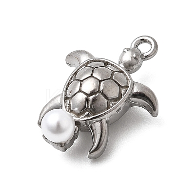 304 Stainless Steel & ABS Plastic Pearl Pendants STAS-G369-04P-01-1