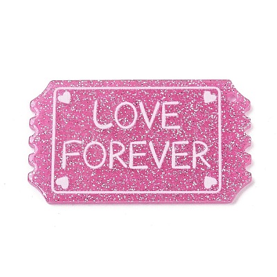 Valentine's Day Printed Opaque Acrylic Pendants FIND-D283-11E-1